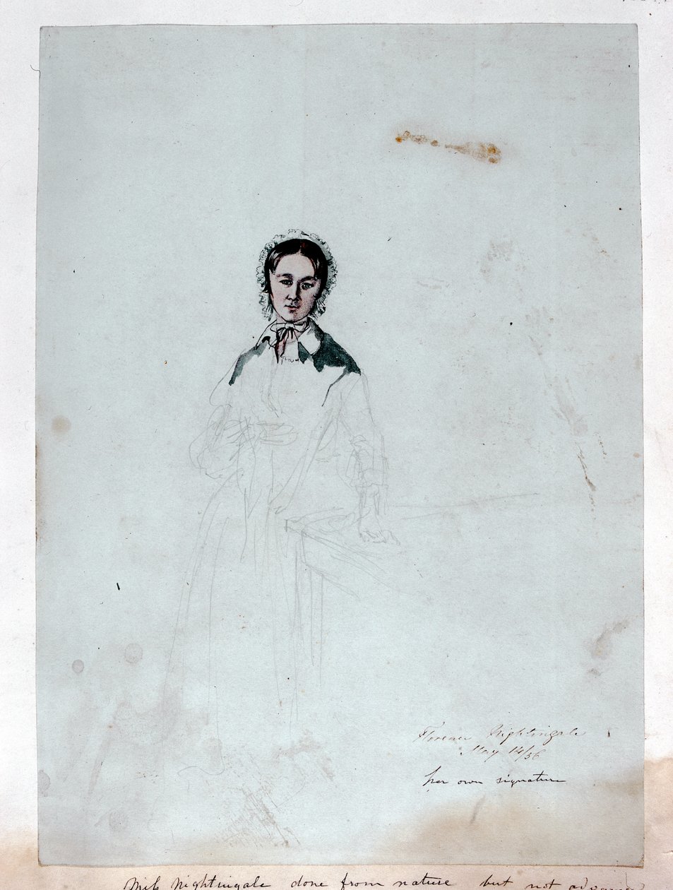 Un ritratto incompiuto di Florence Nightingale (1820-1910) 1856 da George Cadogan