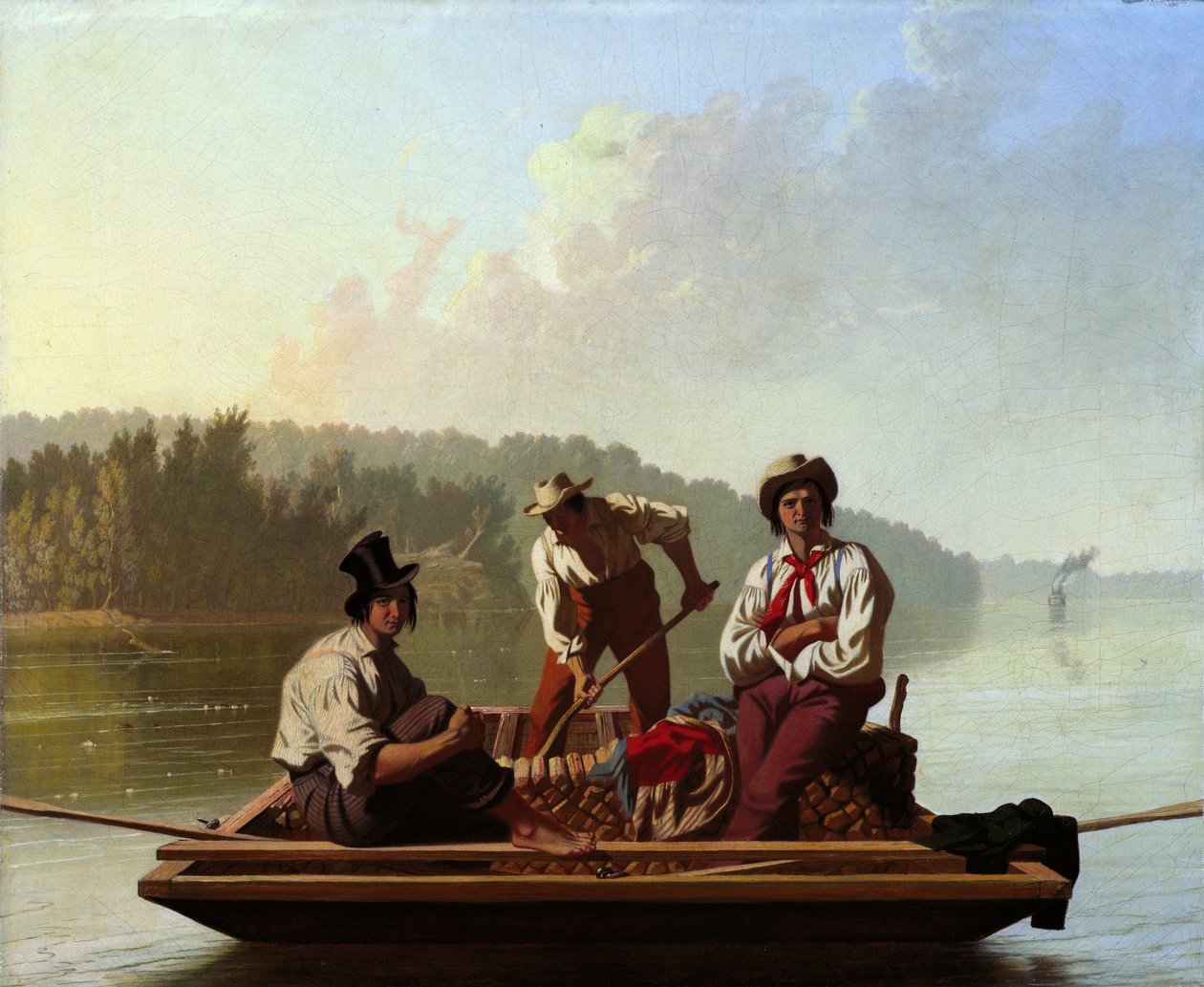 Barcaioli sul Missouri da George Caleb Bingham