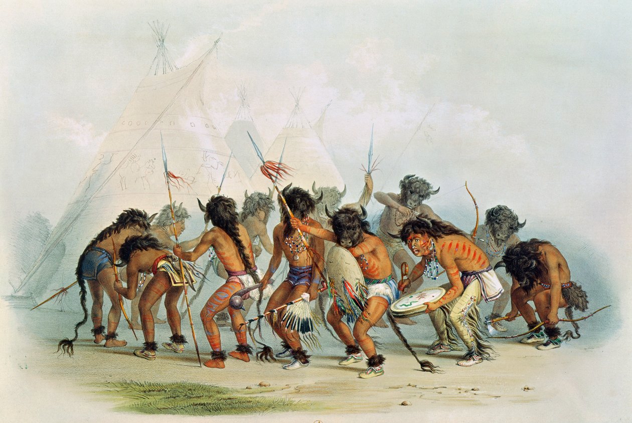 Danza del bufalo, c.1832 da George Catlin