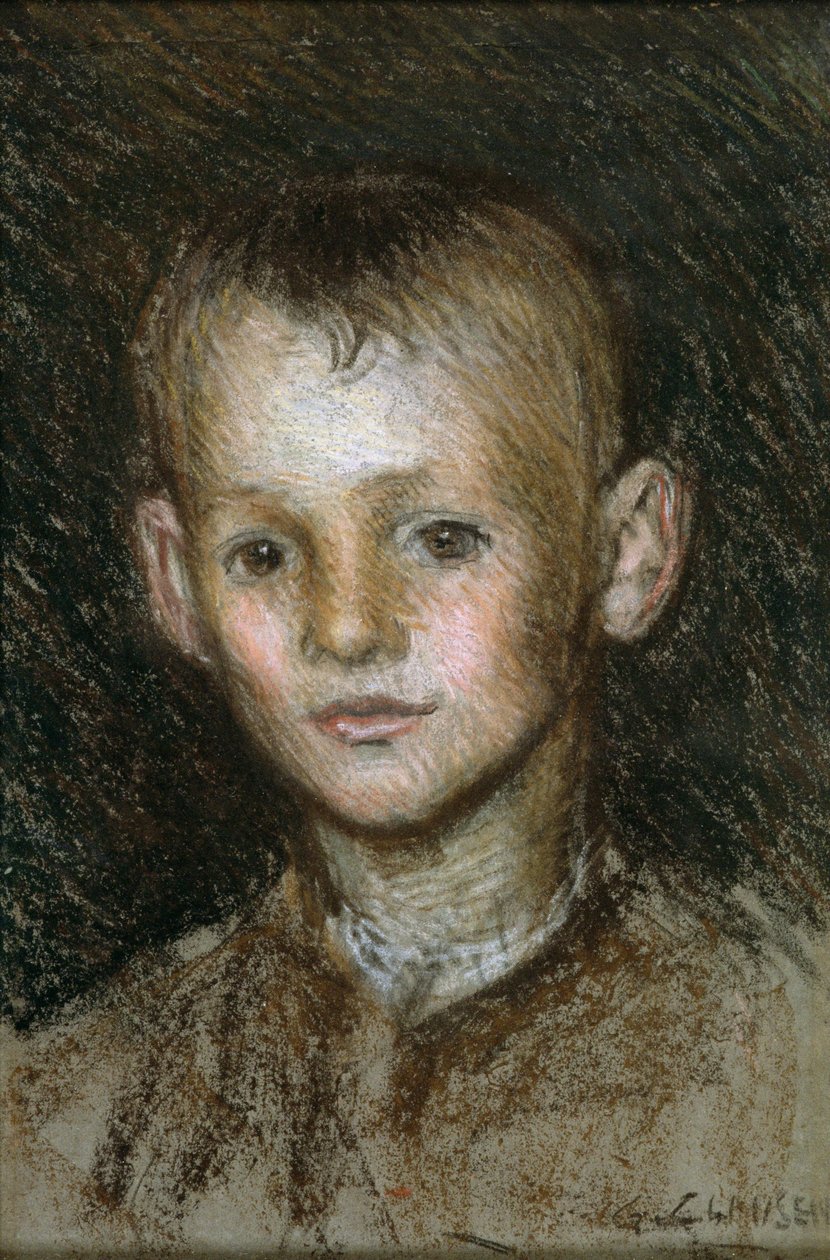 Studio di un ragazzo di fattoria da George Clausen