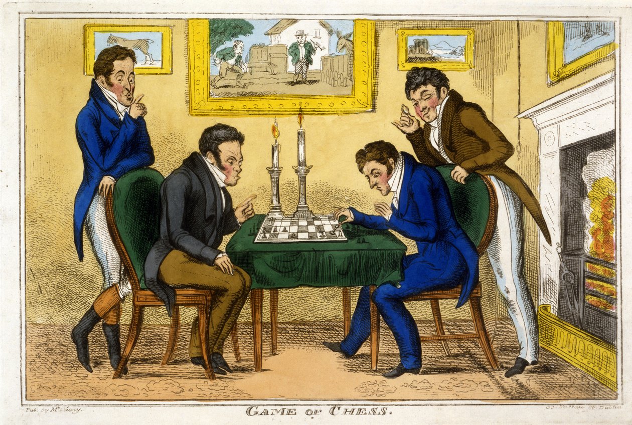 Partita a scacchi da George Cruikshank