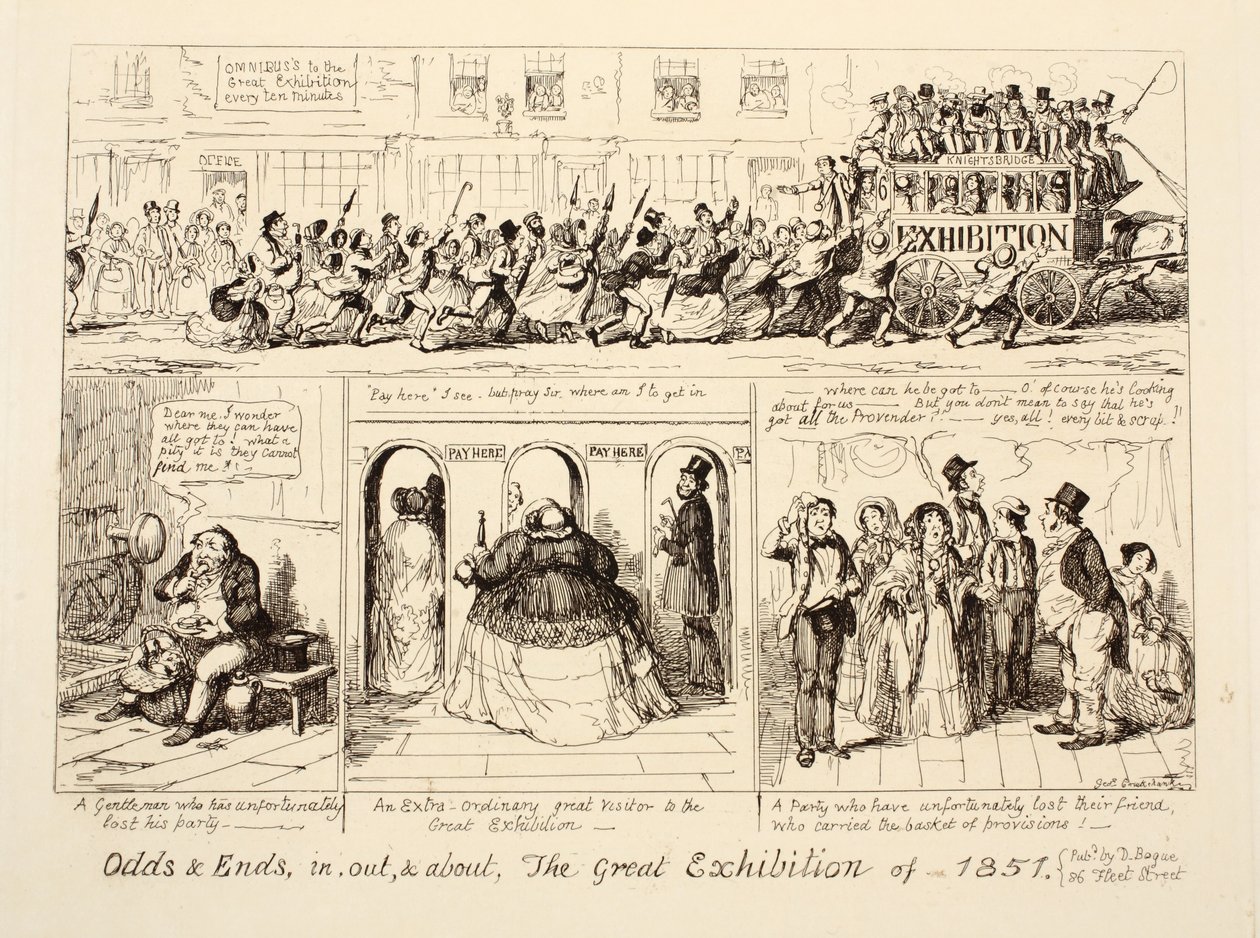 Varie & Eventuali, Dentro, Fuori e Intorno alla Grande Esposizione del 1851, pub. 1851 da George Cruikshank