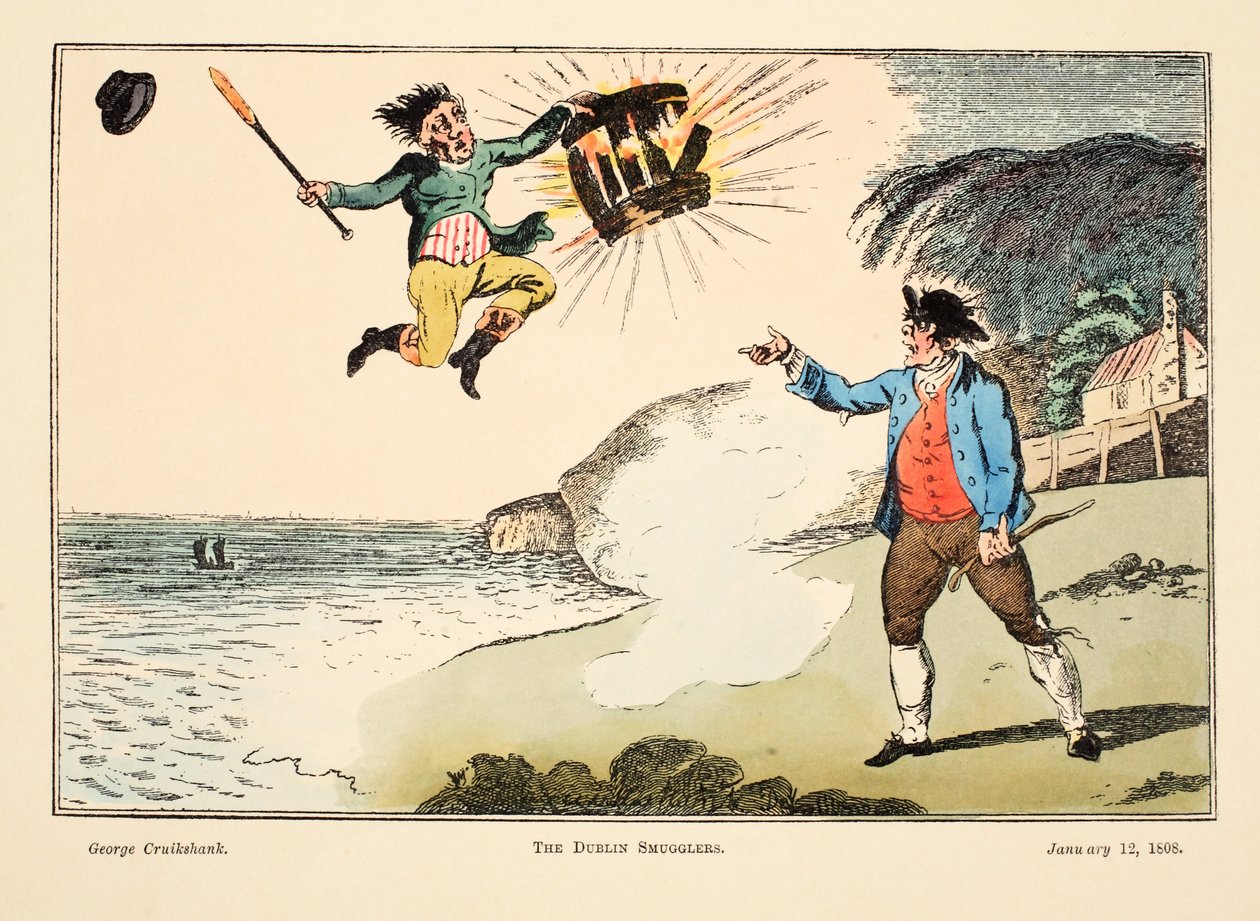I contrabbandieri di Dublino da George Cruikshank