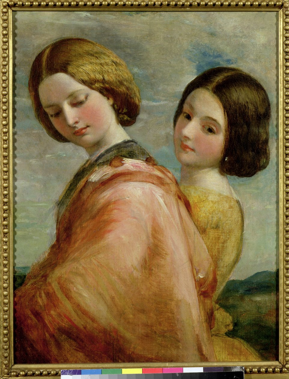 Due giovani donne che camminano da George Frederick Watts