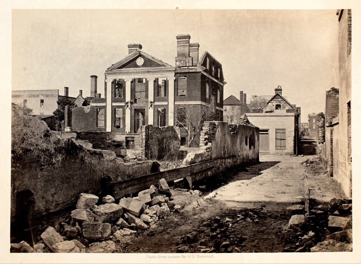 Rovine della Mansion Pinckney, Charleston S.C. da George N. Barnard