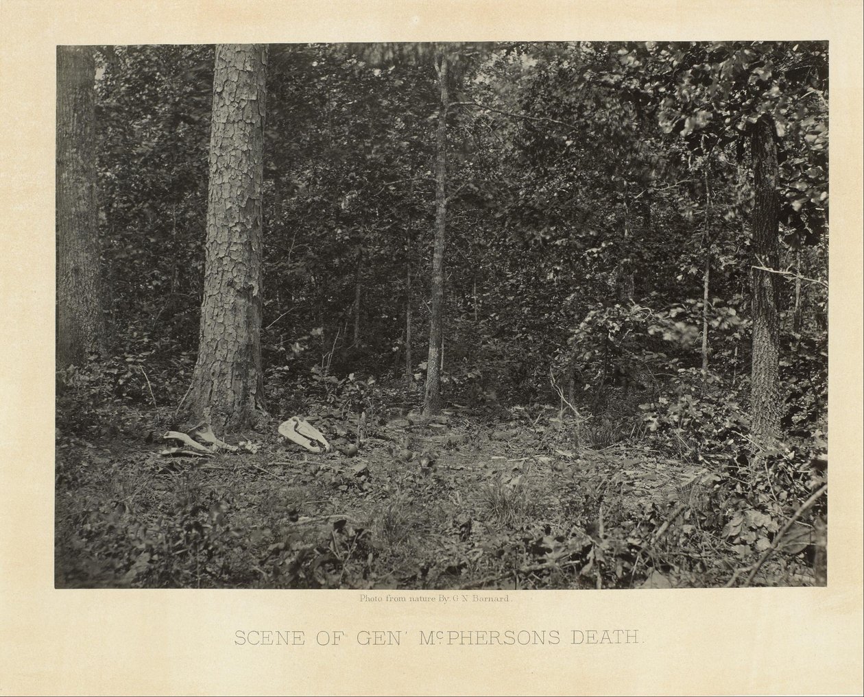 Scena della morte del generale McPherson da George N. Barnard