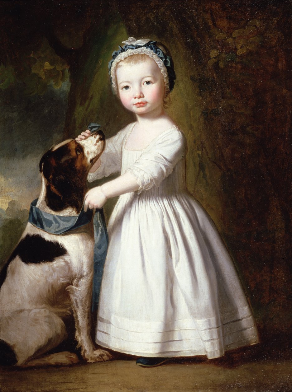 Bambino con un cane, c.1757 da George Romney