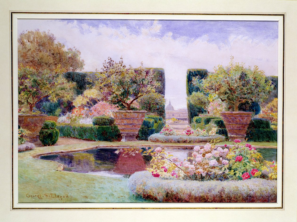 Un giardino formale a Roma da George Samuel Elgood
