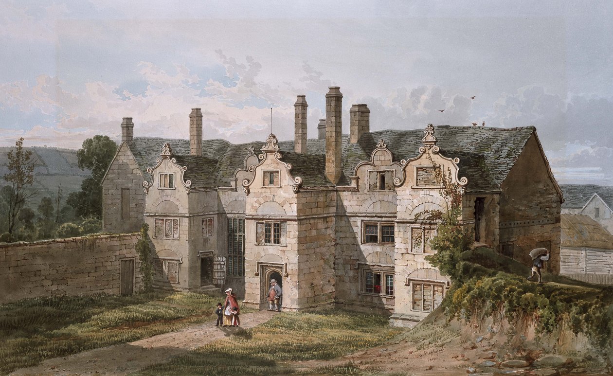 Veduta di Trerice, Cornovaglia, 1819 da George Shepherd