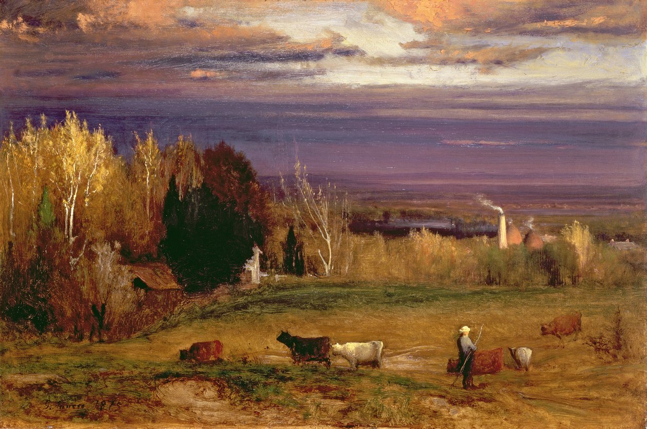 Sole dopo la tempesta o tramonto, 1875 da George Inness