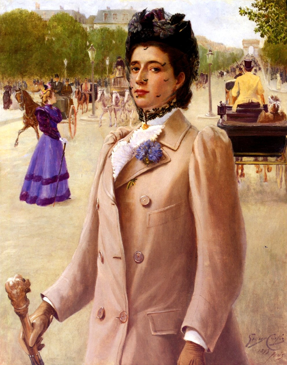 Una donna a Parigi, 1893 da George Vaughan Curtis