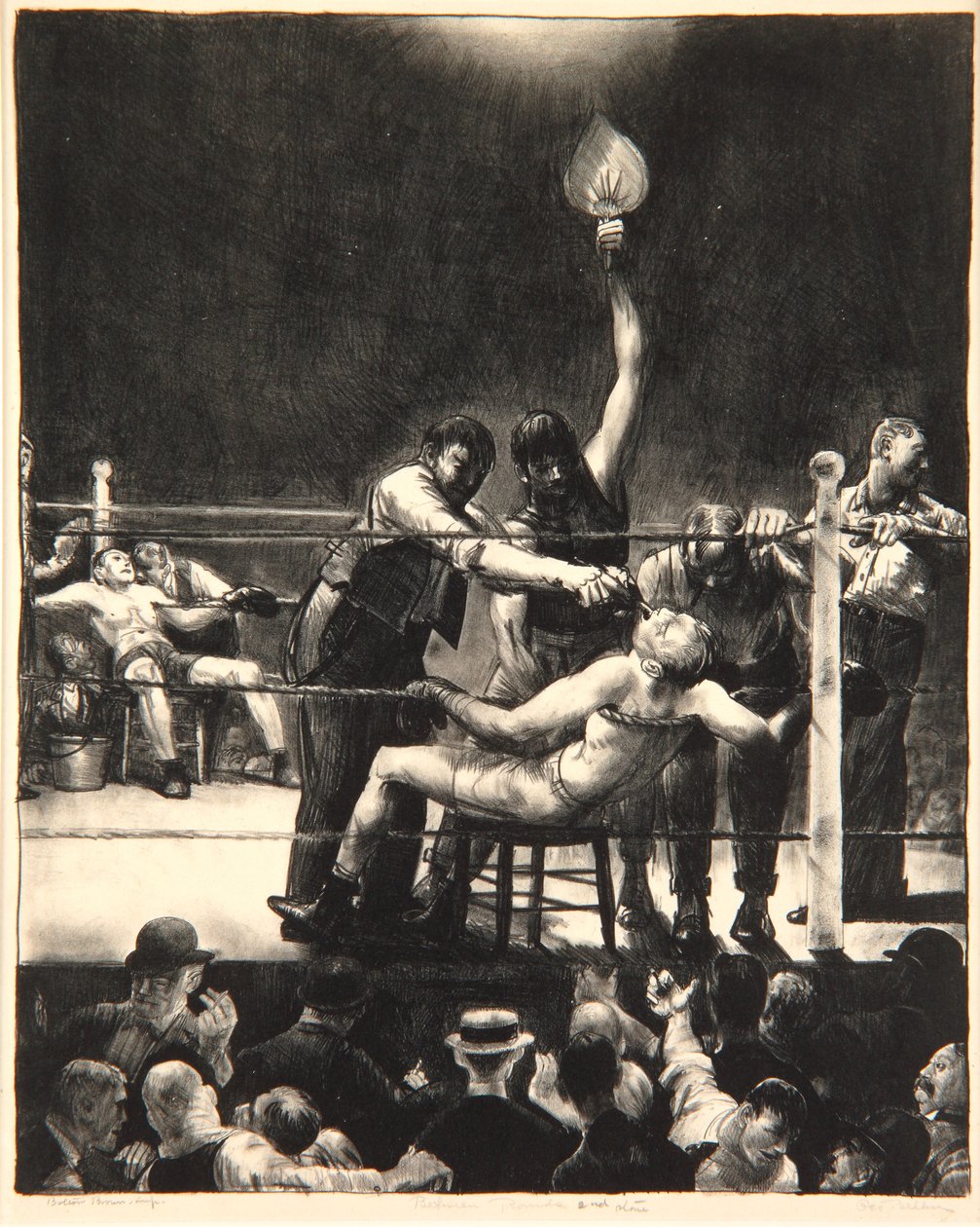 Tra i round, piccolo, seconda pietra, 1923 da George Wesley Bellows