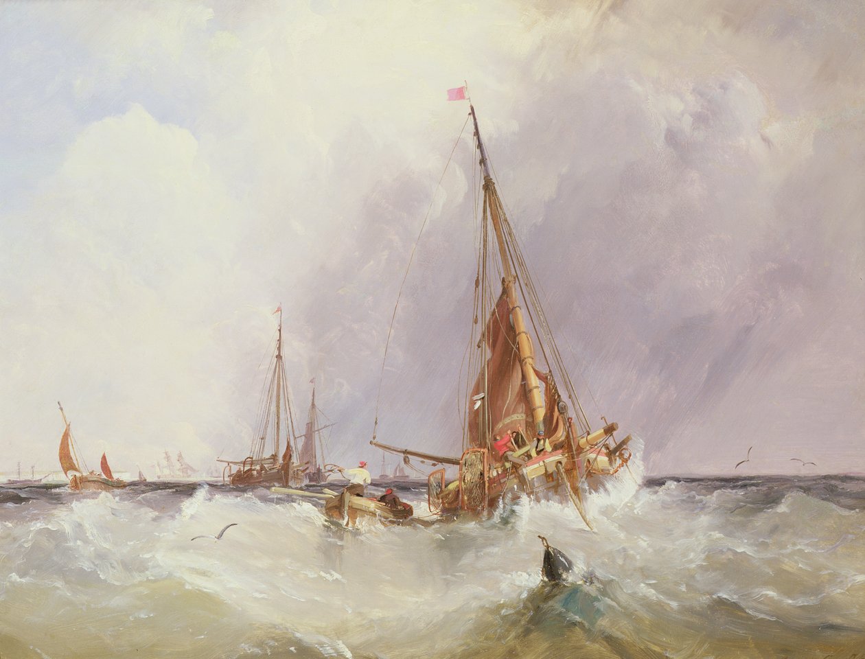 Navigazione nel Solent, XIX secolo da George the Elder Chambers