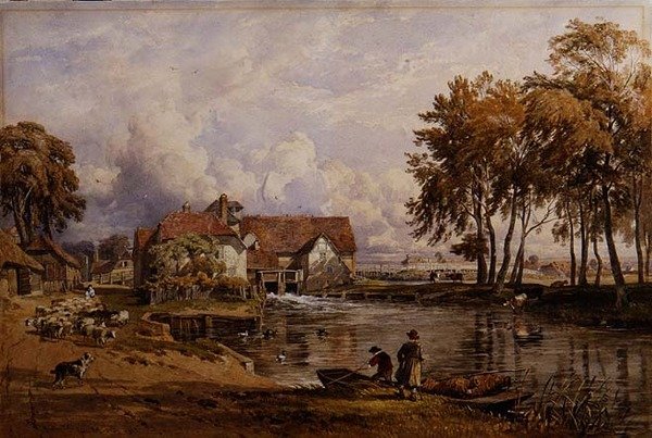 Mulino di Streatley: Sul Tamigi da George Arthur Fripp