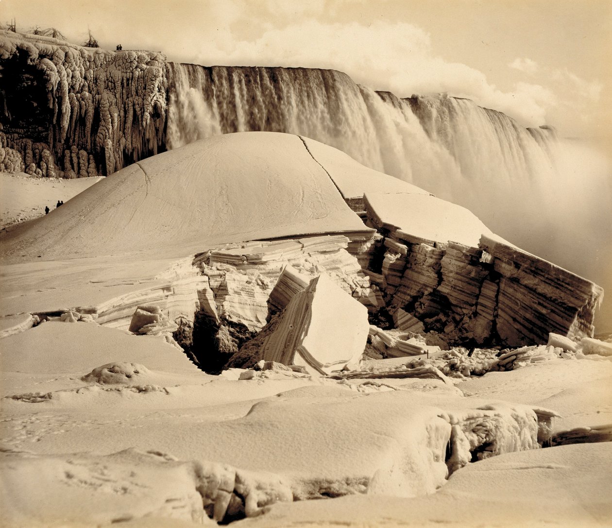 Le cascate in inverno da George Barker