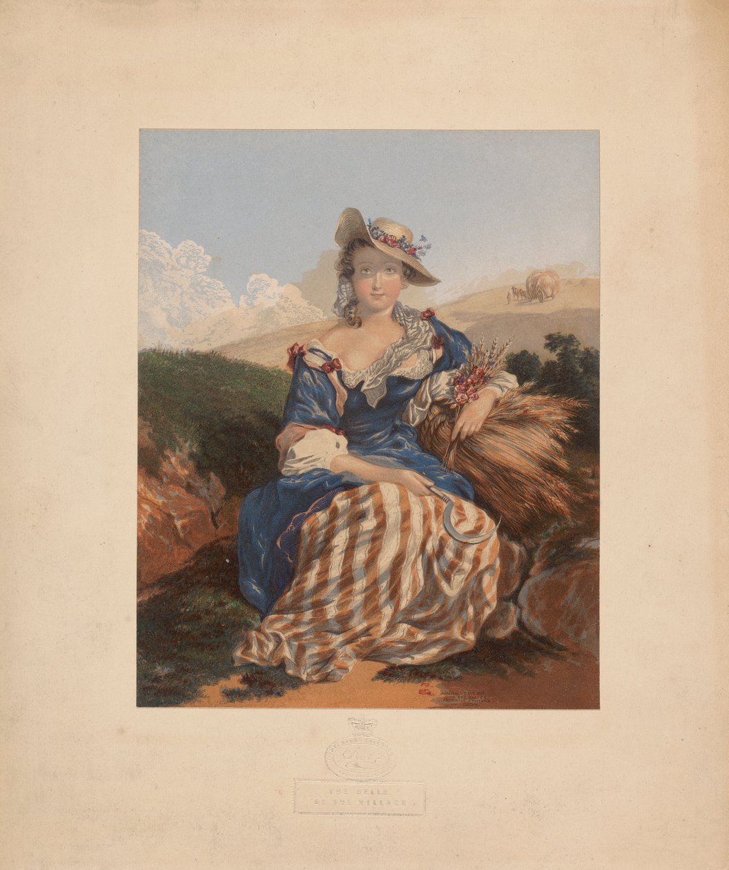 La bella del villaggio da George Baxter