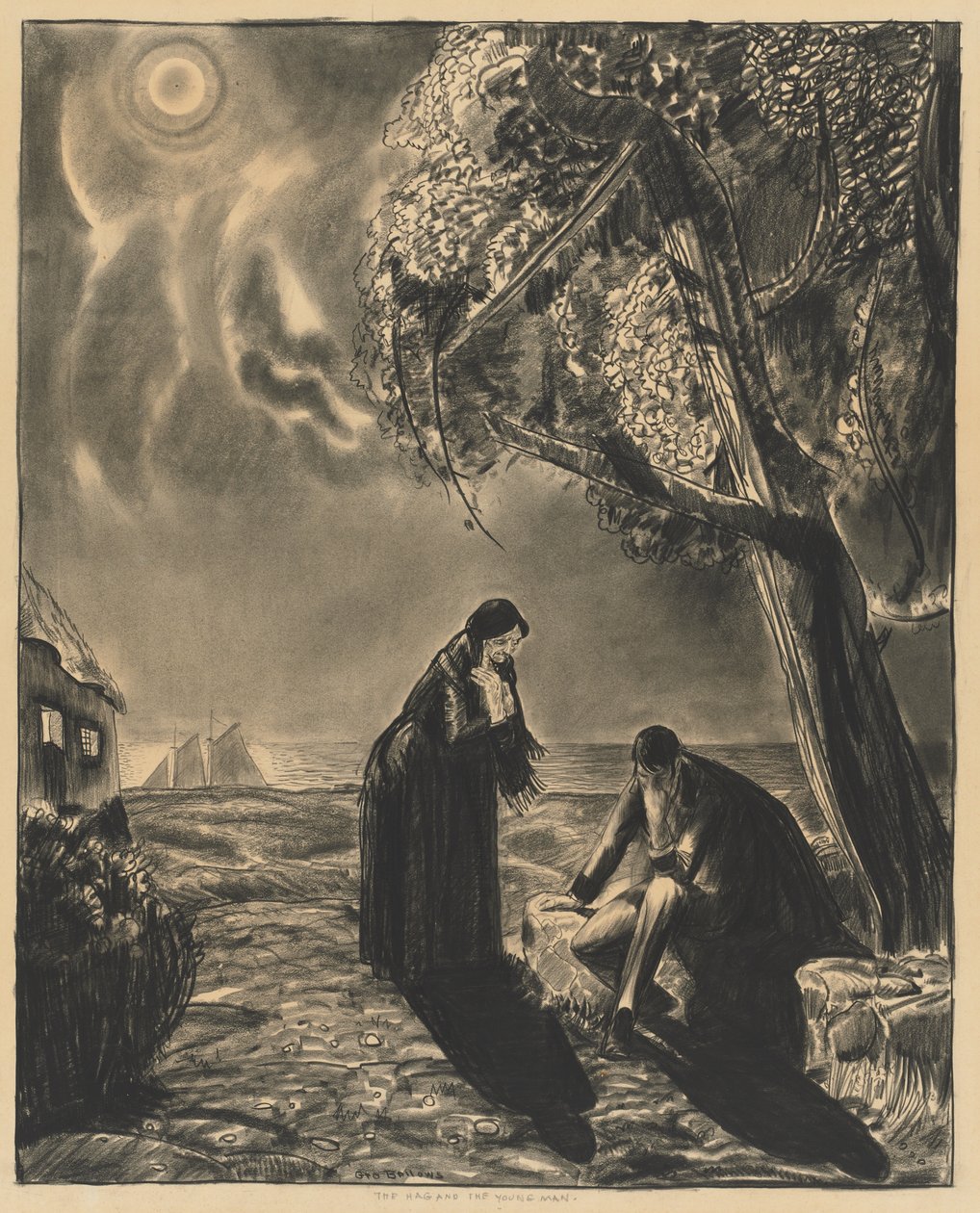 La strega e il giovane da George Bellows