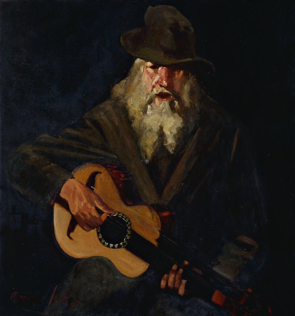 Il Musicista Vagabondo da George Benjamin Luks