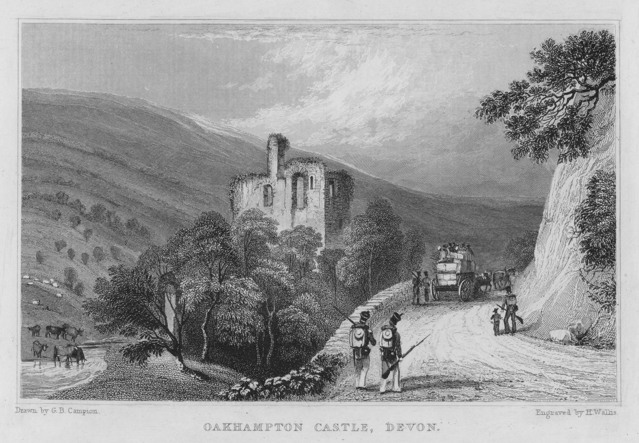 Castello di Oakhampton, Devon da George Bryant Campion