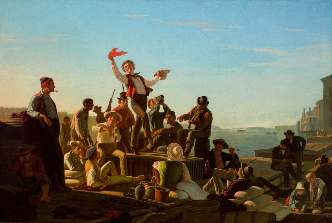 I simpatici battellieri in porto da George Caleb Bingham