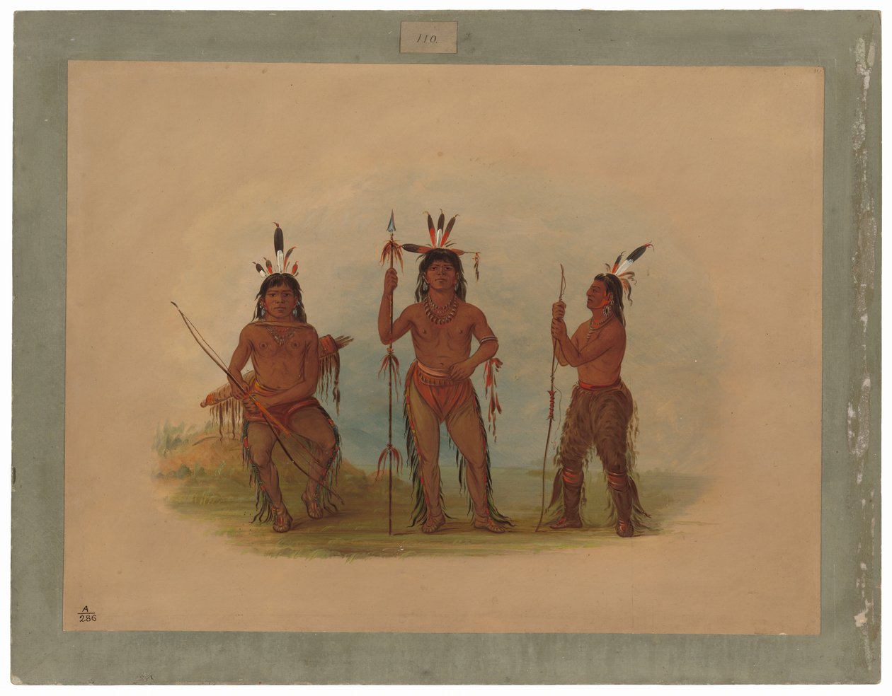Capo Aleutiano e due guerrieri da George Catlin