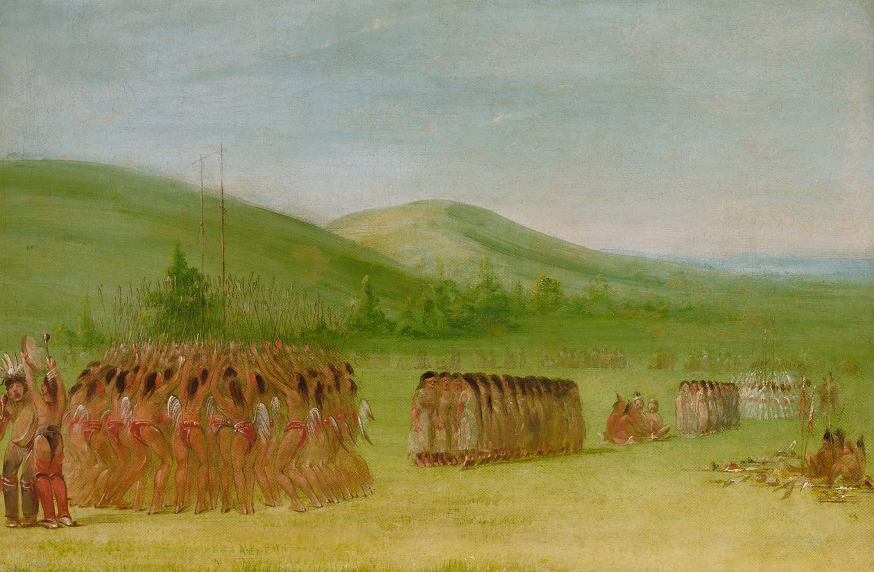 Danza del gioco della palla, Choctaw da George Catlin