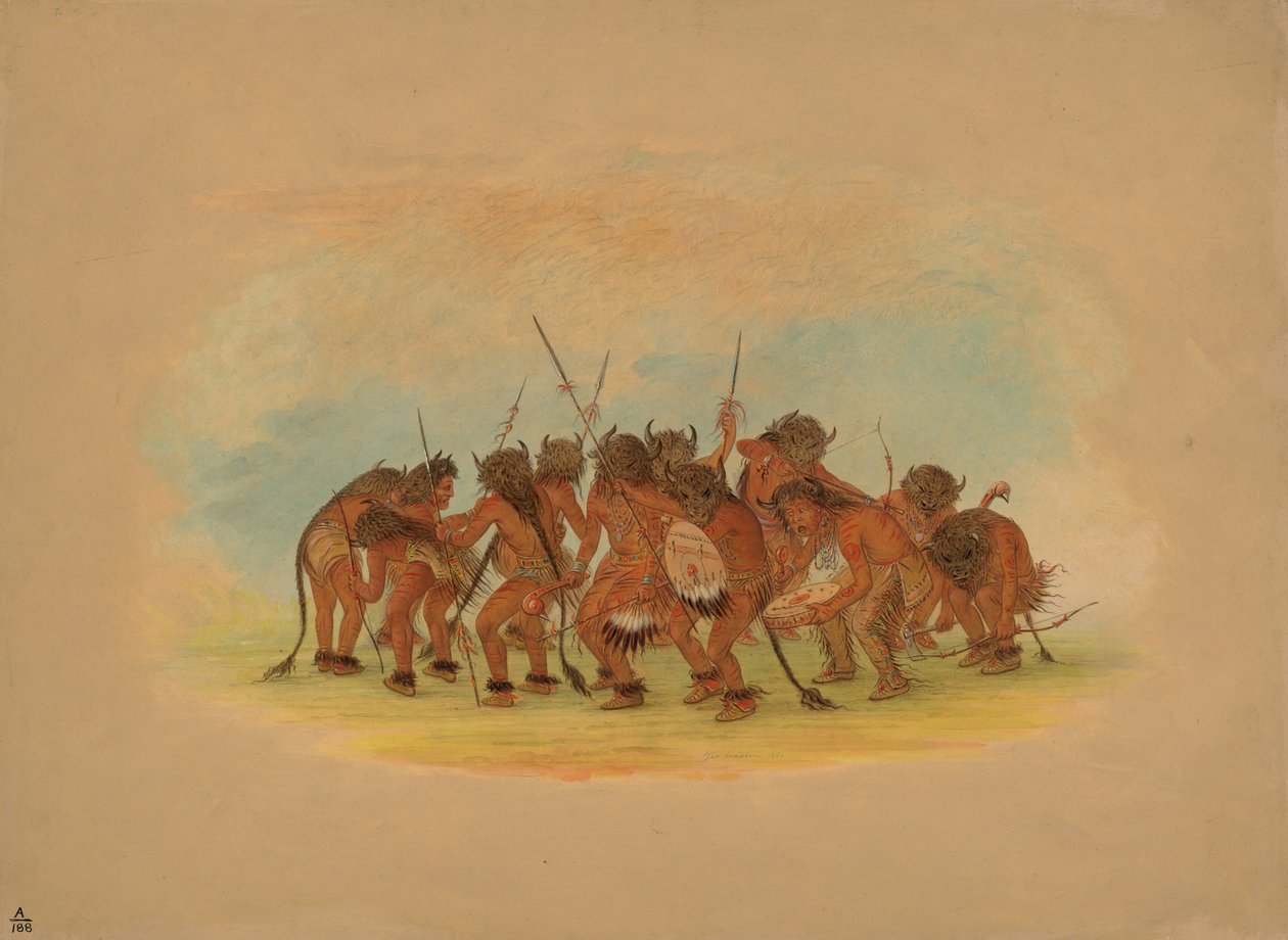 Danza del bufalo - Mandan, 1861 da George Catlin