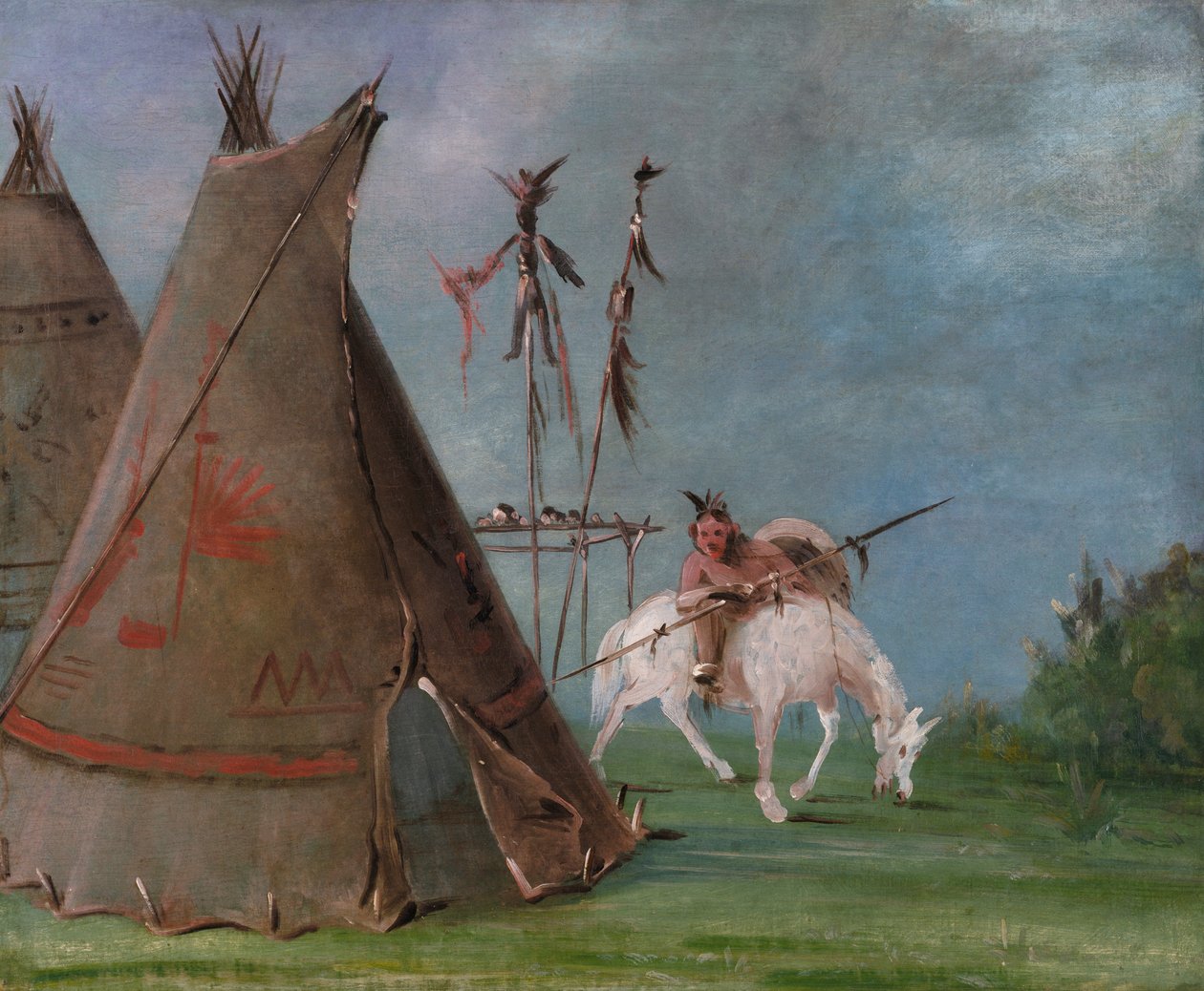 Capanna Comanche di pelli di bufalo, 1834-1835 da George Catlin