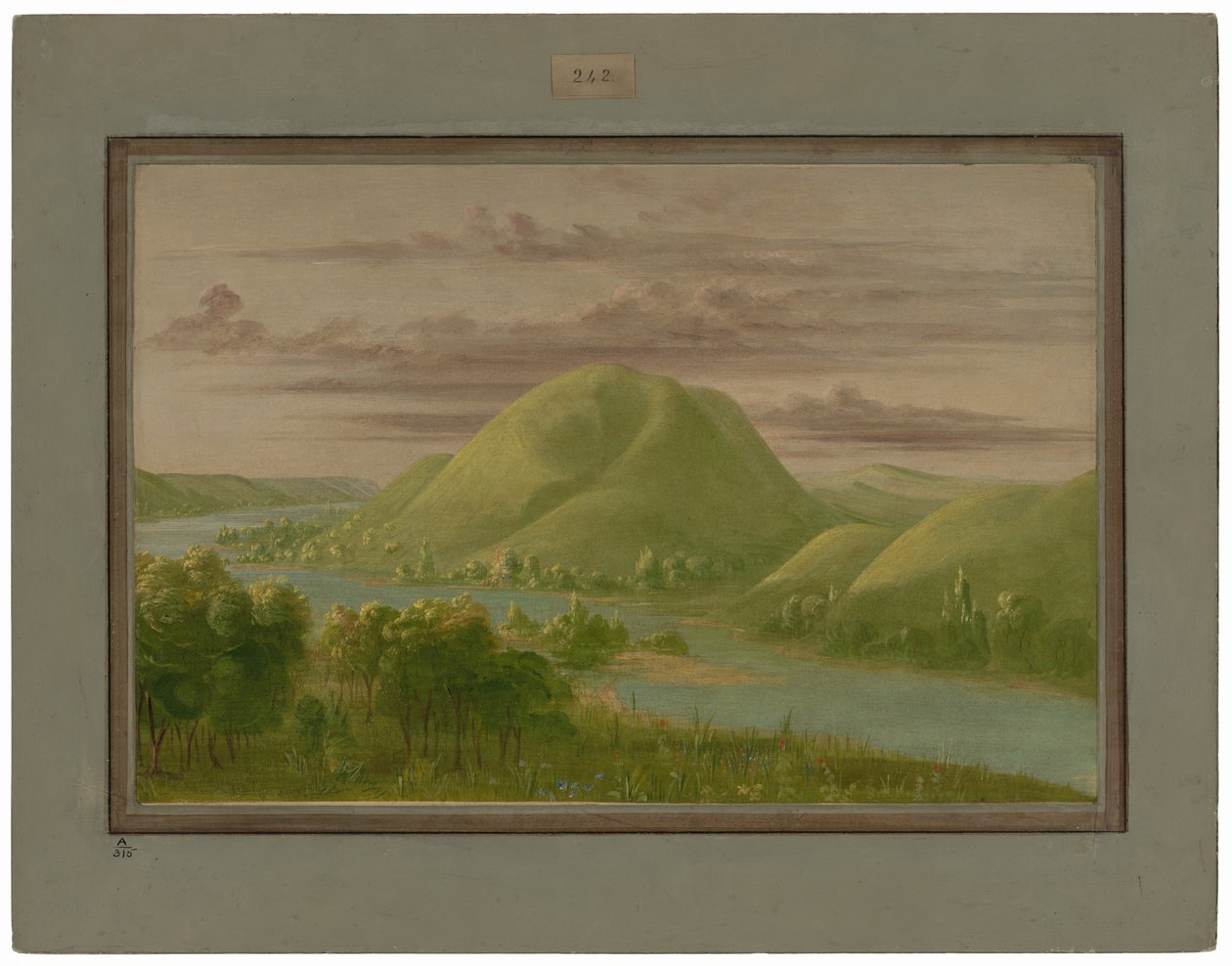 Curiose scogliere erbose, fiume di San Pietro da George Catlin