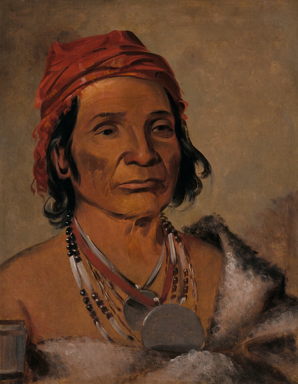 Lago profondo, un vecchio capo da George Catlin
