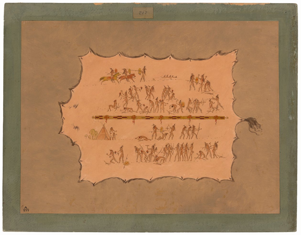 Facsimile di un Mantello Sioux da George Catlin