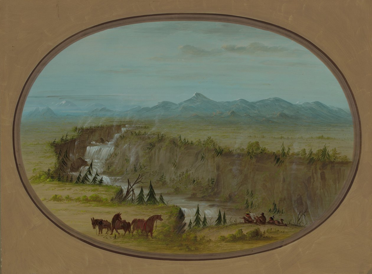 Cascate del fiume Snake, 1855-1869 da George Catlin