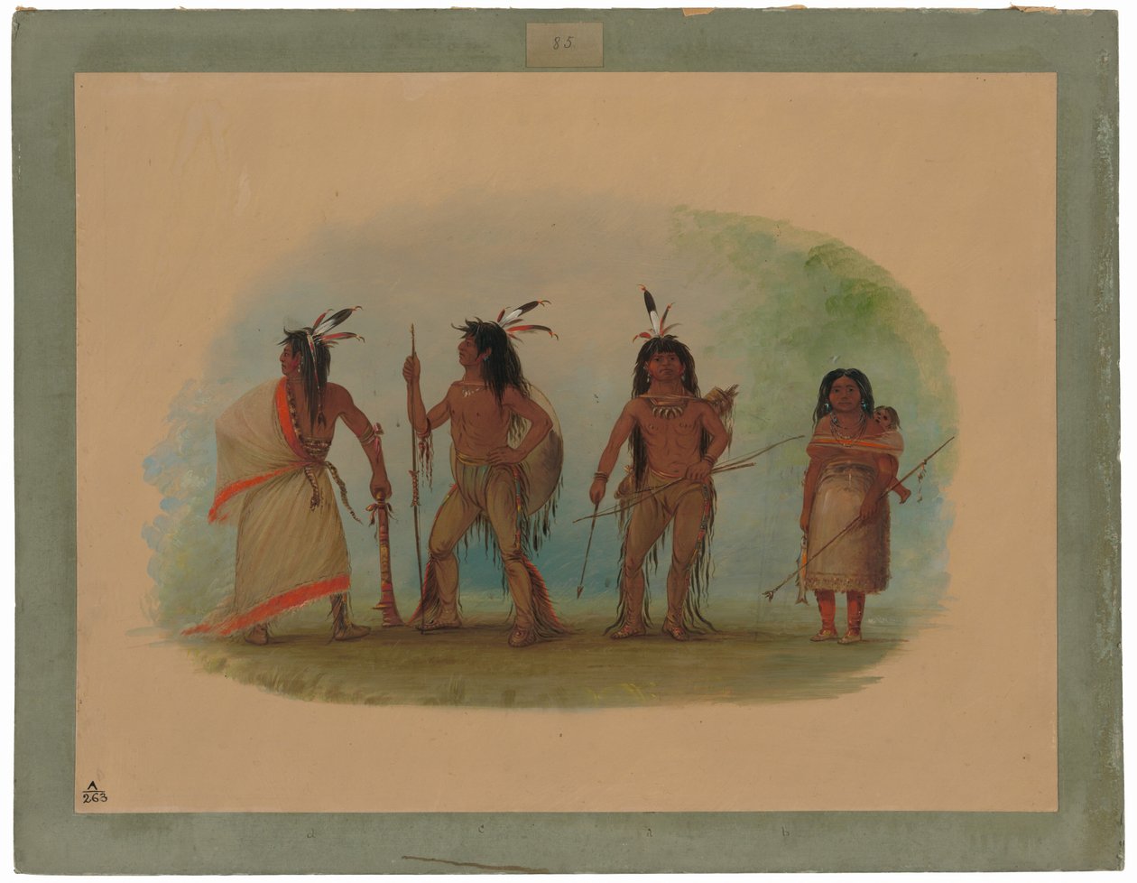 Quattro Indiani Apachee da George Catlin