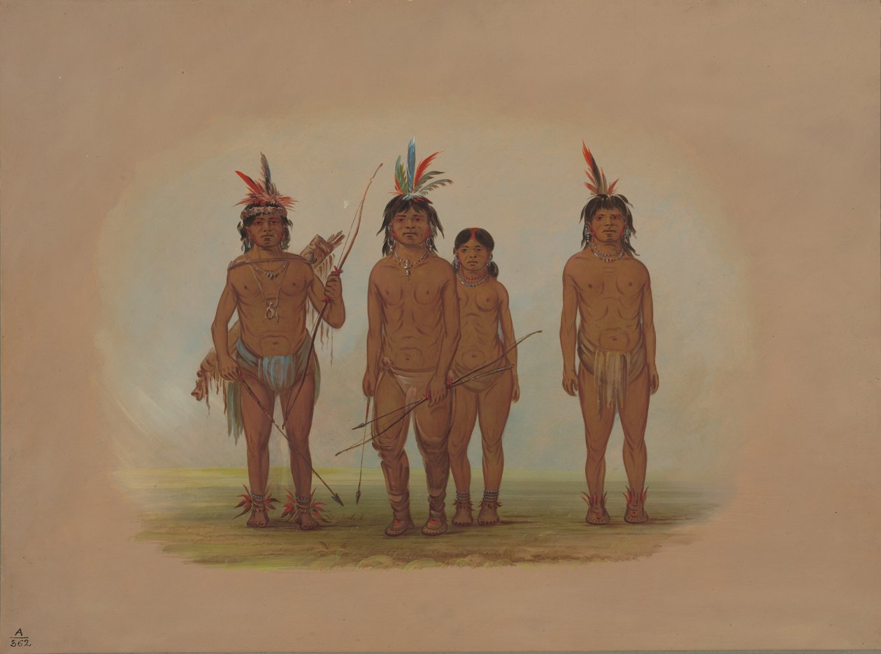 Quattro indiani Macouchi da George Catlin