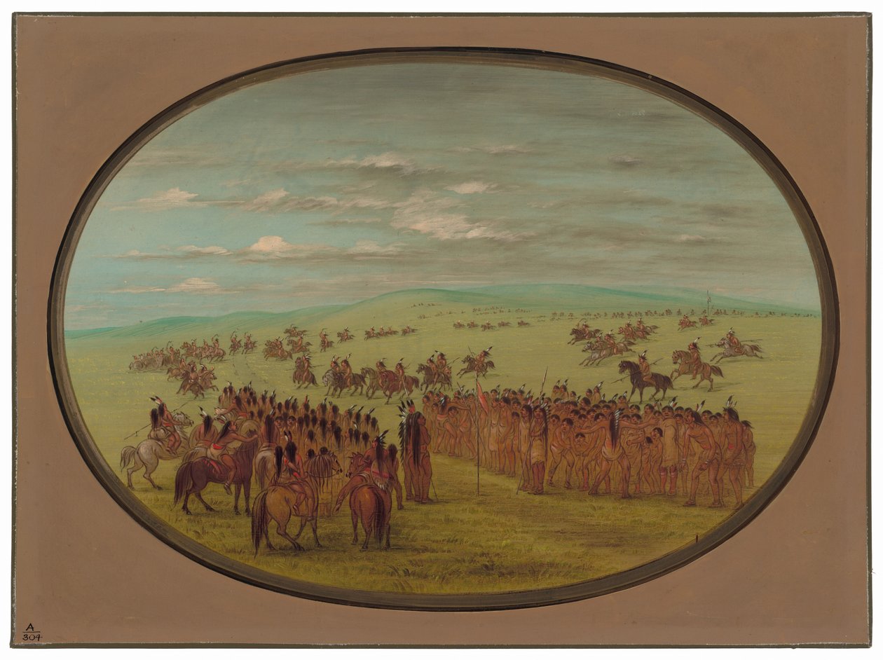 Corsa di cavalli - Minatarrees da George Catlin