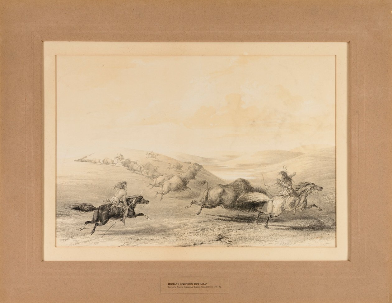 Indiani a caccia di bufali - n. 29 da George Catlin