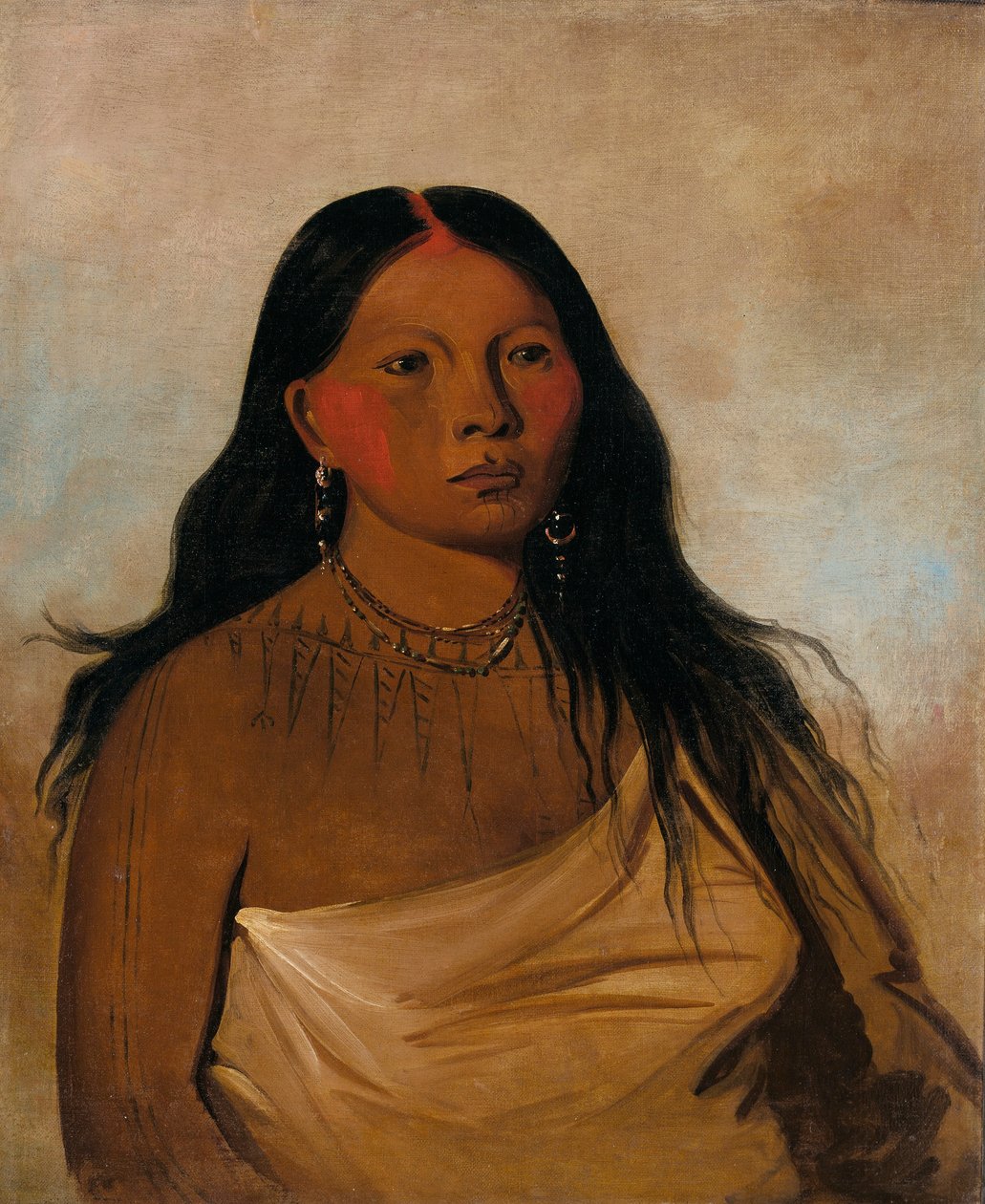 Káh-kée-tsee, Cosce, una donna Wichita da George Catlin
