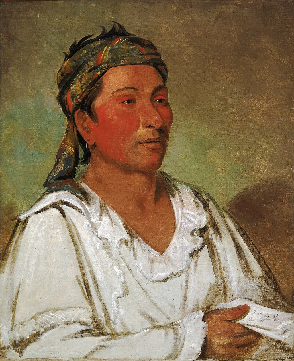 Lay-lóo-ah-pee-ái-shee-kaw, erba, cespuglio e fiore, semicivilizzato. da George Catlin