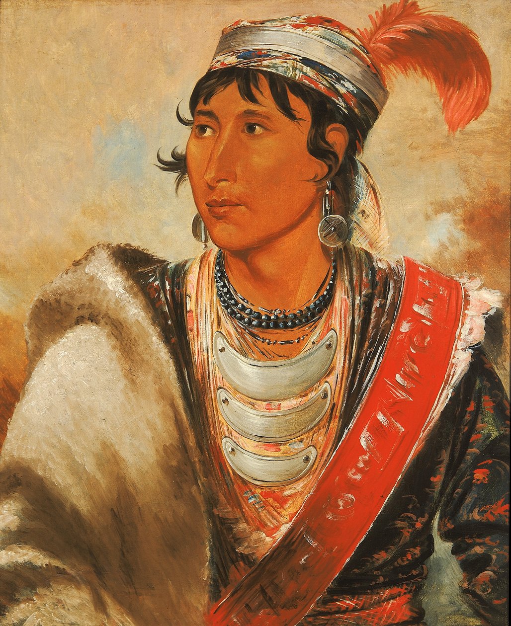 Láh-shee, il lecchino, chiamato "Creek Billy". da George Catlin