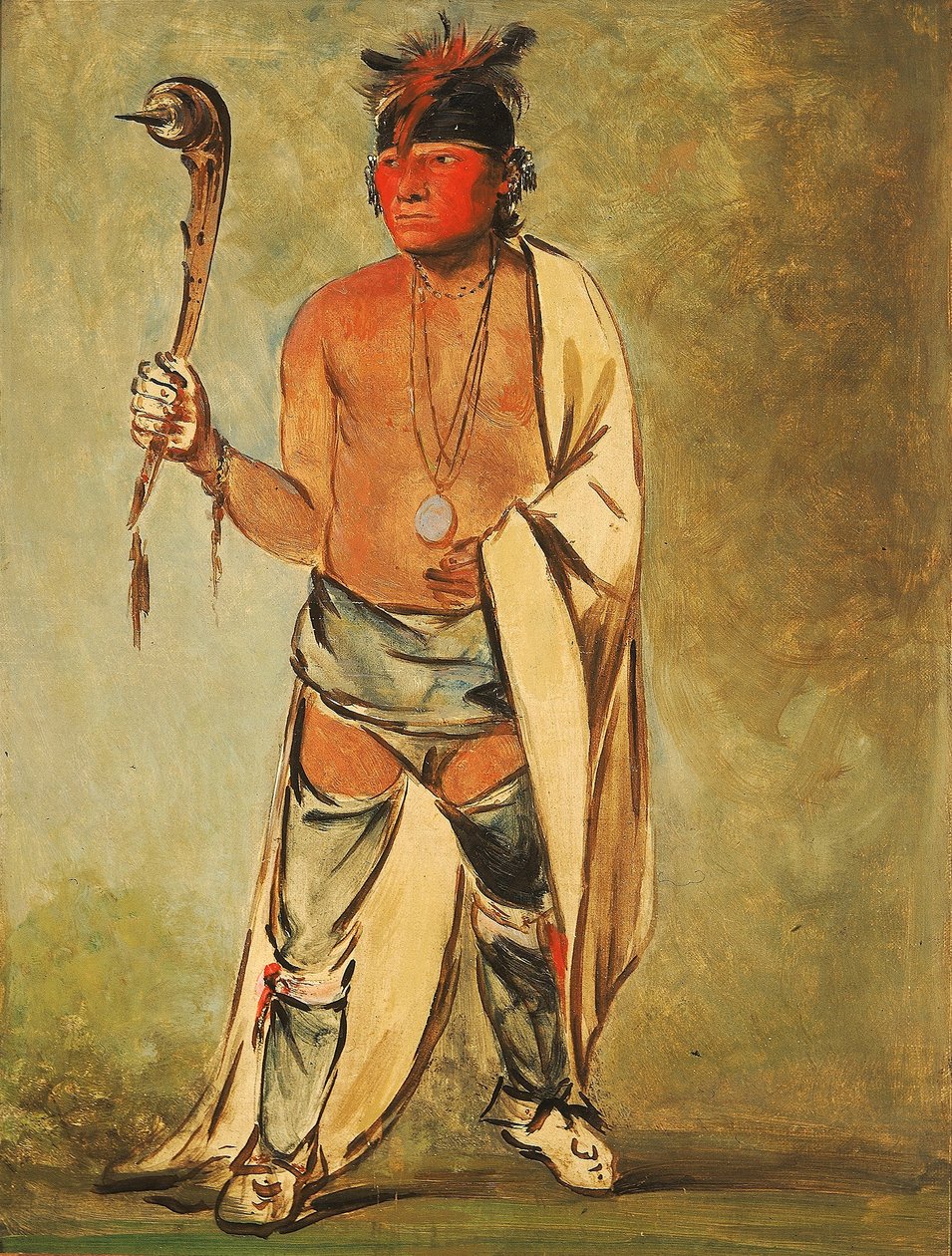 Naugh-háigh-hee-kaw, Colui che inumidisce la legna da George Catlin