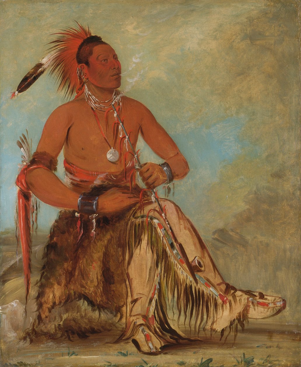 Nóm-ba-mon-nee, doppio camminatore, un coraggioso da George Catlin