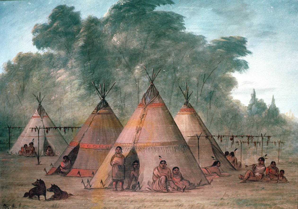 Villaggio Sioux da George Catlin
