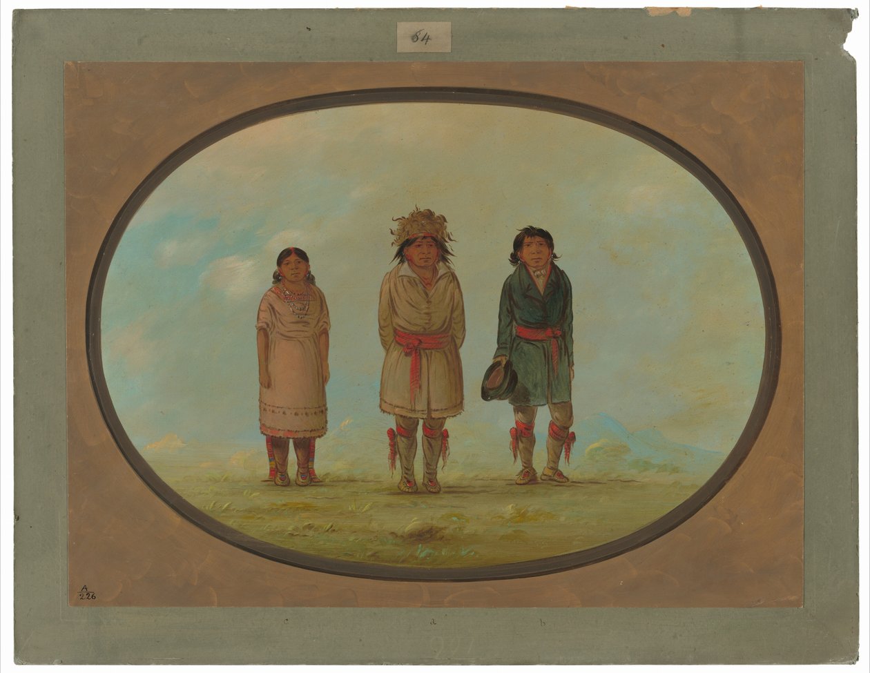 Tre indiani Creek da George Catlin