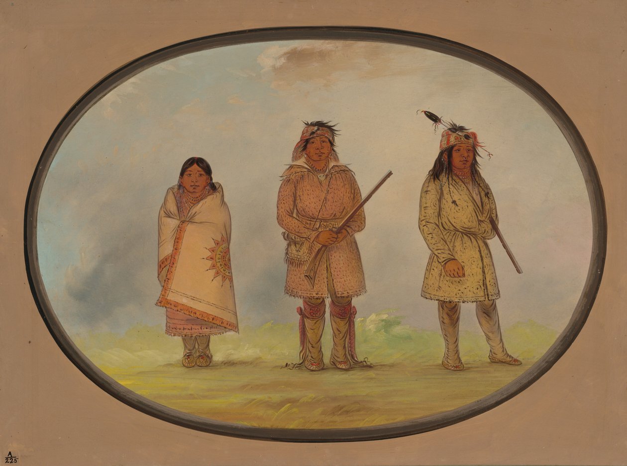 Tre indiani Delaware, 1861-1869 da George Catlin