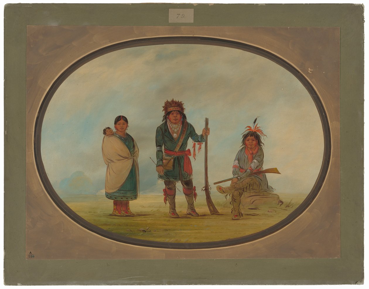 Tre Indiani Micmac da George Catlin