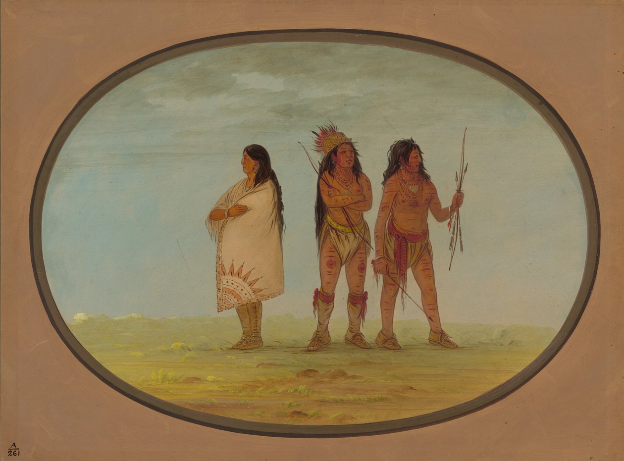 Tre indiani Navajo, 1861-1869 da George Catlin