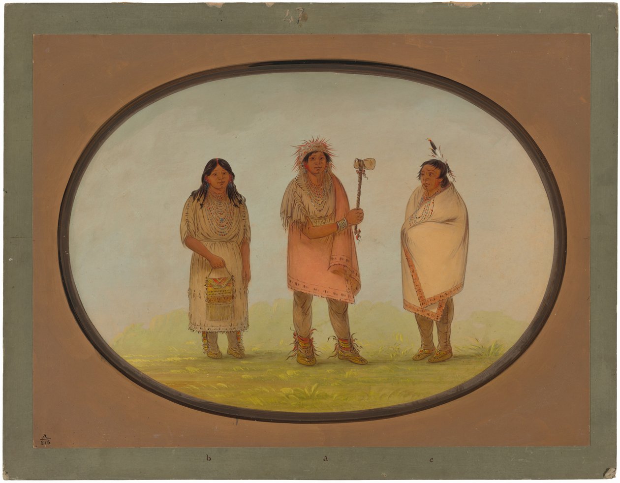Tre indiani Piankeshaw da George Catlin