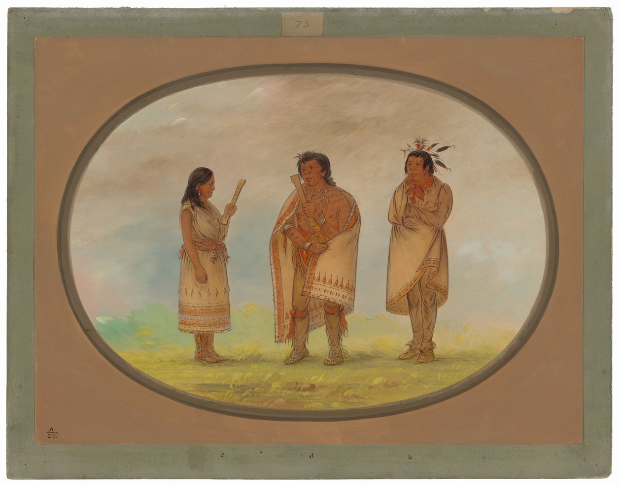 Tre indiani Potowotomie da George Catlin