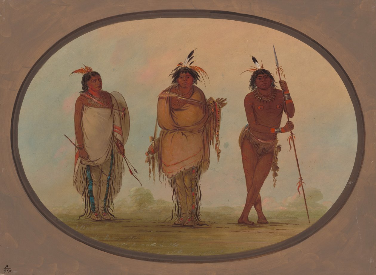 Tre Indiani Yumaya, 1855-1869 da George Catlin