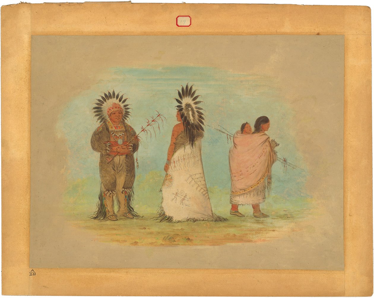 Due capi Ottoe e una donna da George Catlin